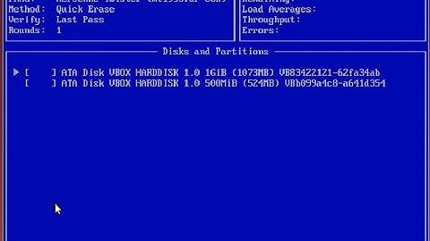 Hard drive destruction with Darik