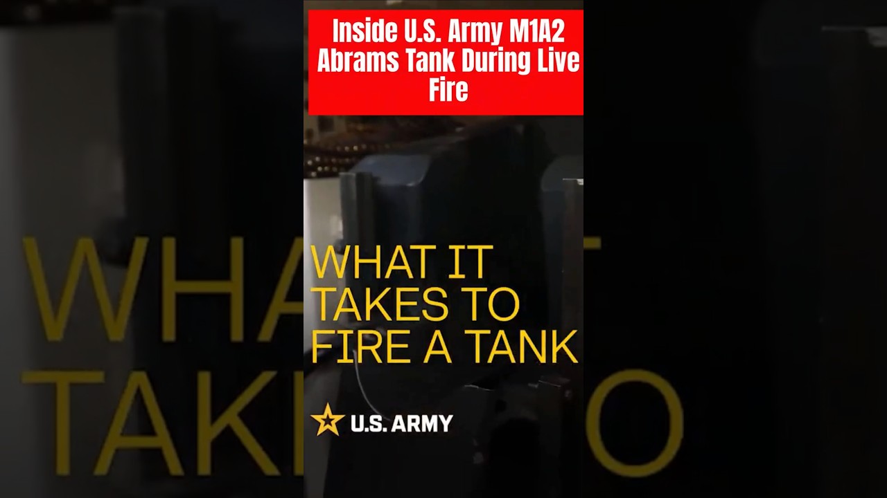 Inside U.S. Army M1A2 Abrams Tank During Live Fire