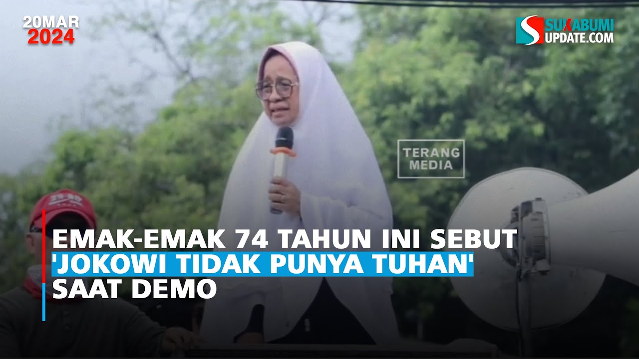 Emak-Emak sebut 'Jokowi Tidak Punya Tuhan' saat Demo