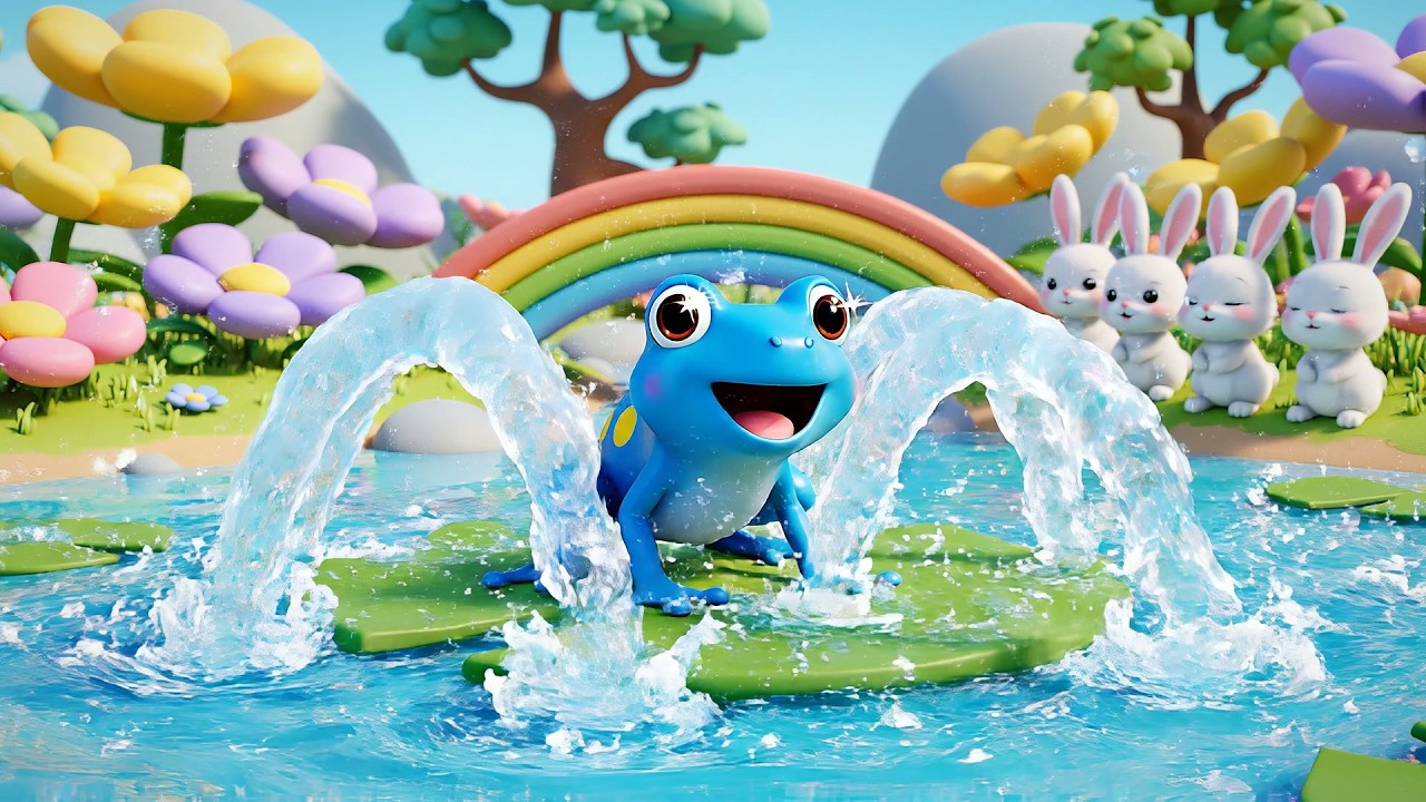 La Rana Feliz Salta Croc Croc Croc | Canciones Infantiles de Animales y Movimiento