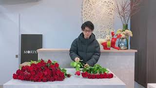 プロポーズに贈る１０８本のバラの花束