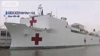 米海軍の病院船が任務終了　全員下船で帰港へ(20/04/27)