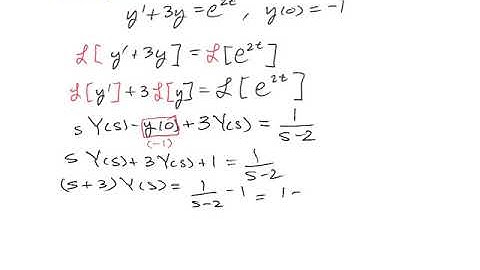 Laplace of 1st order IVP