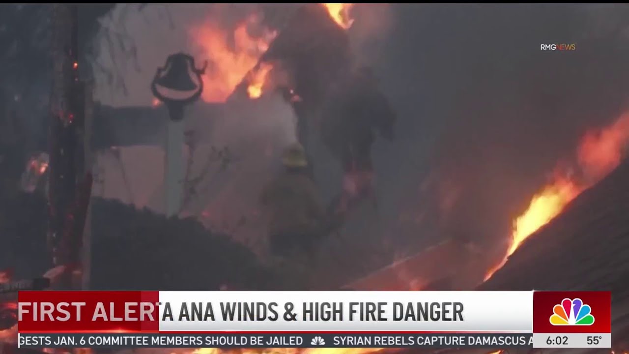 Return of Santa Ana winds prompts red flag warning, fire danger - YouTube