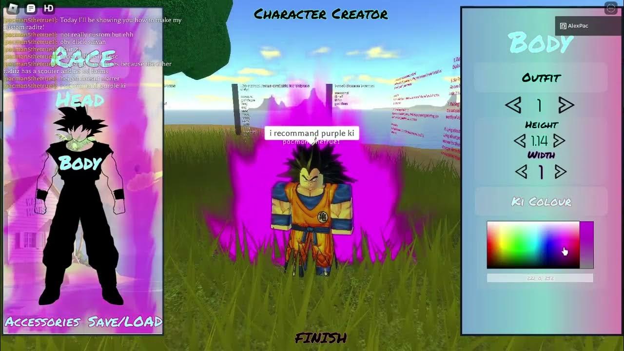 Dbz azure how to make raditz youtube