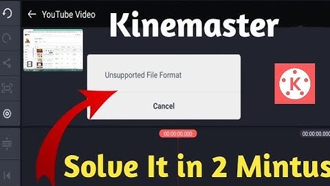 How To Solve Unsupported File Format In Kinemaster | Tech Video |  Video Converter