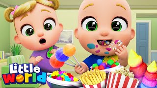 No More Snacks With Nina And Nico | Kids Songs & Nursery Rhymes by Little World