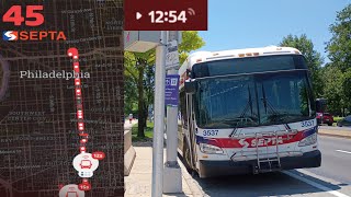 *[FULL BUS JOURNEY!]* SEPTA Route #45 Riding Up 11th Street To Center City!