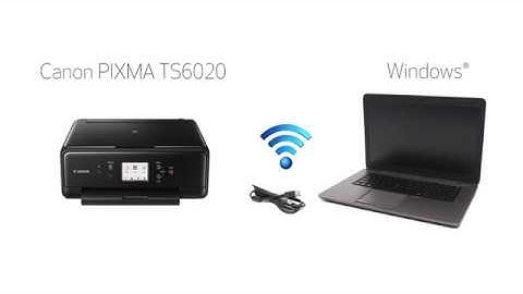 Canon PIXMA TS6020 - Wireless Setup with a USB Cable on a Window