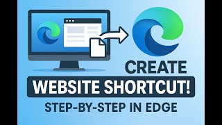 How to Create a Website Shortcut on Desktop in Microsoft Edge | Pin Websites to Desktop, Taskbar