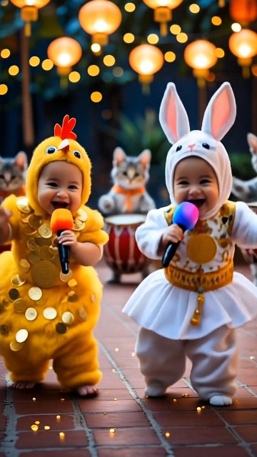 CUTE BABY CHICKEN RABBIT COSTUME SHOLAWAT FESTIVAL #baby #islamicchildrensongs #sholawat #sholawa...