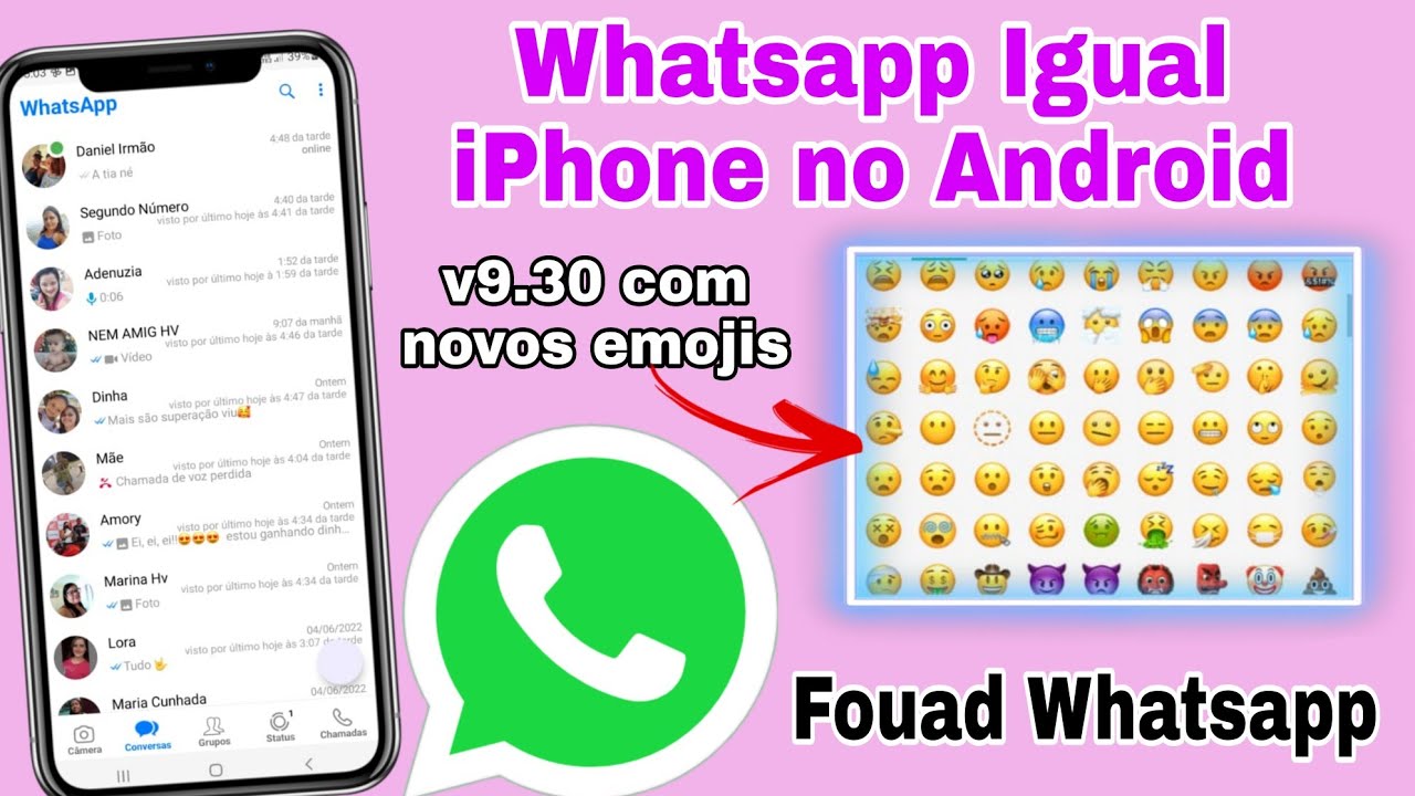 SAIU!WHATSAPP IGUAL IPHONE IOS 15 NO ANDROID ATUALIZADO 2022~Fouad ...