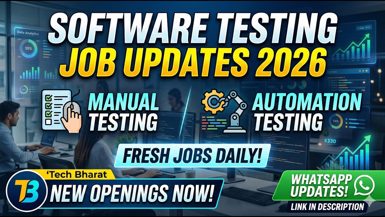 WFH testing jobs | Software testing Jobs 2026 | Manual & Automation ...