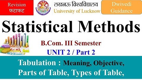 5| Statistical Methods, statistical methods for b com, lucknow university notes, classification
