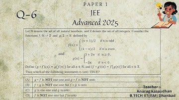 JEE Advanced 2025 Math Paper 1 (Q 6) solution | IIT JEE Maths | #jeeadvanced2025 #projecteducation