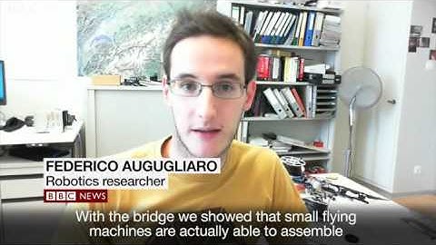 Drones build rope bridge that humans can cross