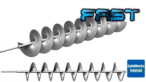53-Fast version SolidWorks video: screw conveyer - auger (solid)