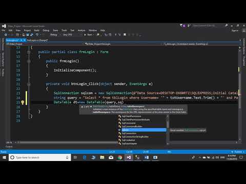 How to Create Login Form in C# and SqlServer |KURDISH|