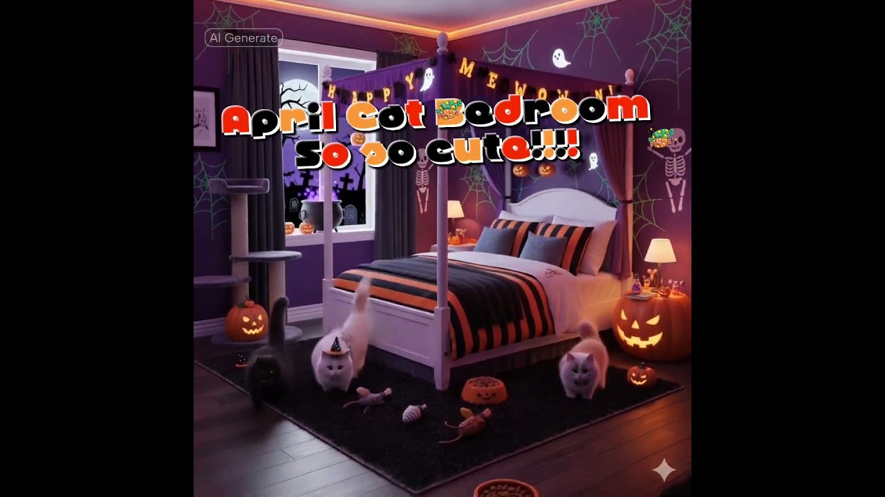 AI Kidz Videos - Your Birth Month Your Bedroom Halloween Edition #aimonth #halloween #aigenerated