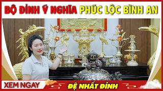 Luxurious Kim Bao Incense Burner Set for Ancestral Altars