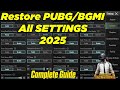 How To Restore PUBG/BGMI All Settings in 2025 | PUBG/BGMI Reset Settings | Repair Games Setting 2025