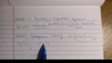 example 7 lesson 5 1: Rewriting Trigonometric Expressions