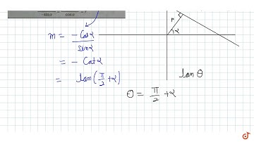 Show that the equation of the straight line `xcosalpha + y sin alpha = p` can be expressed in