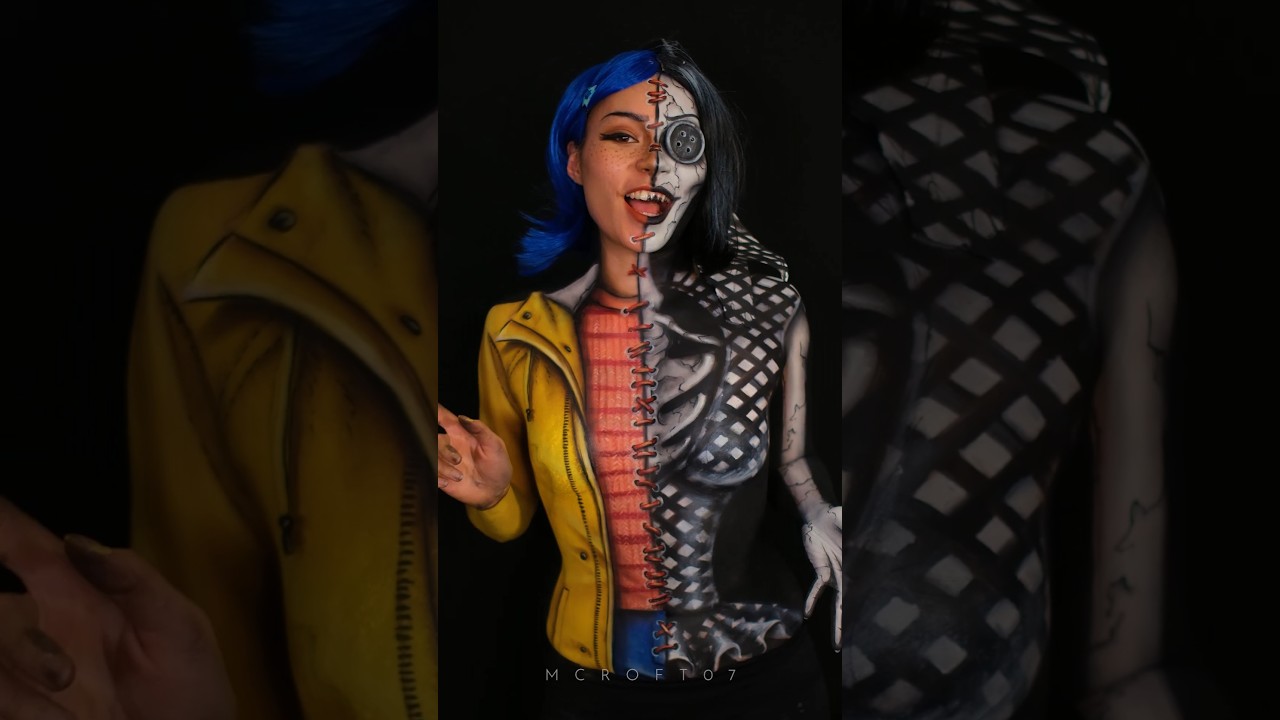 Coraline x Other Mother, painted on myself! 