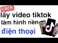 cách lấy video tiktok làm hình nền điện thoại - tuấn nhạt nhoà