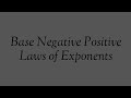 How to Change Negative Base into Positive and Voice versa By Miss Mehwish