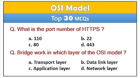 OSI Model || Top 30 MCQs on OSI model || Networking #networking #osimodel