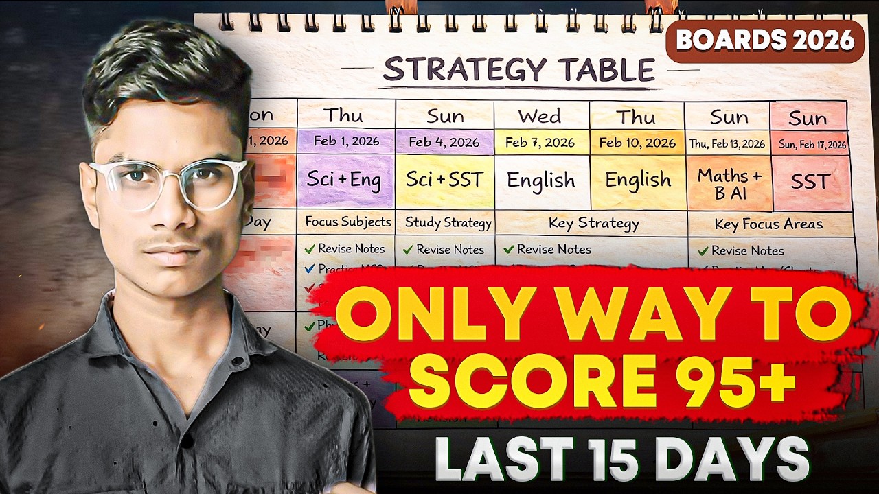 How to Score 95% in Last 15 days | last 15 days strategy | Aditya ...