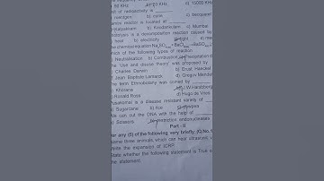 #10th science second midterm exam question paper