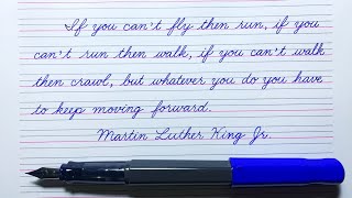 Martin Luther King Jr. Quotes in American Cursive Handwriting with Fountain Pen screenshot 4