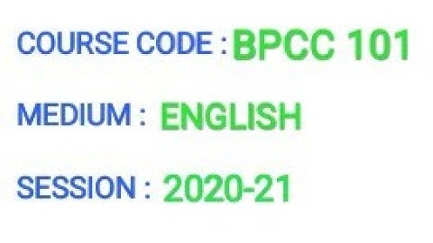 IGNOU BPCC-101 Solved Assignment 2020-2021 [FREE] || BAPCH || BPCC-101 || IGNOU TV || IGNOU |#ignou