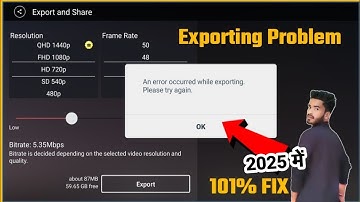 Kinemaster Video Exporting Problem Solved | An Error occurred while exporting kinemaster Fixed 101%