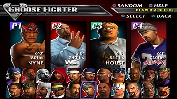 Def Jam Vendetta: Free For All Match| Nyne VS WC VS House VS Redman @ Da Bridge.