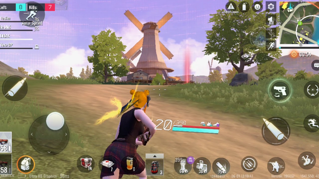 Cyber Hunter - Gameplay video 04 fire sniper 8 kill 2° position  four squad mode