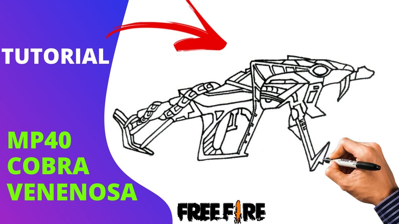 Como Desenhar MP40 Cobra Venenosa | Free Fire - YouTube