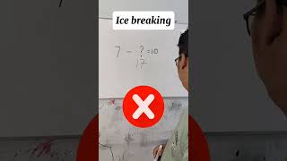 Ice breaking matematika #games #shorts #trending