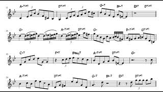 Minor mood (Clifford Brown solo transcription)
