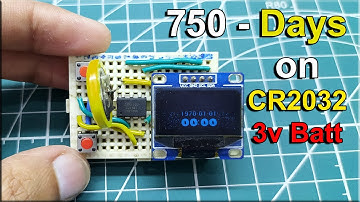 Attiny85 Oled Display Digital Clock NO- RTC Needed, 750 Days Battery Backup on CR2032 3v Battery,