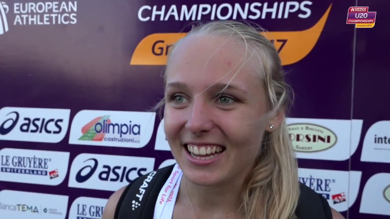 Lisa Gunnarsson (SWE) after winning Gold in the Pole Vault 