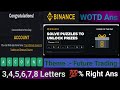 Future Trading Today Word of the day Binance || Today WODL Answer Binance 