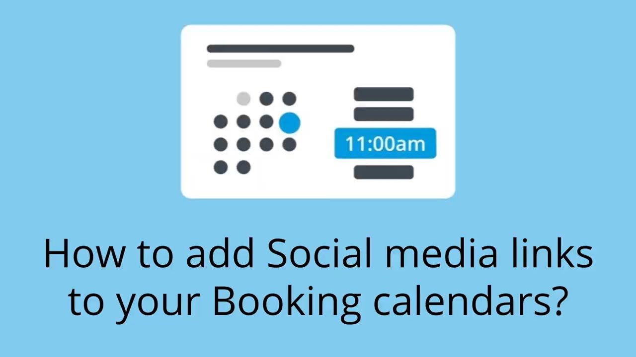 How to add social media links to Booking Calendar