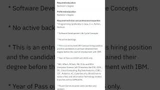 IBM Hiring #ibm #trending #offcampus #software #developer #coding #viral @career_loot
