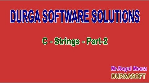 C Strings Part 2
