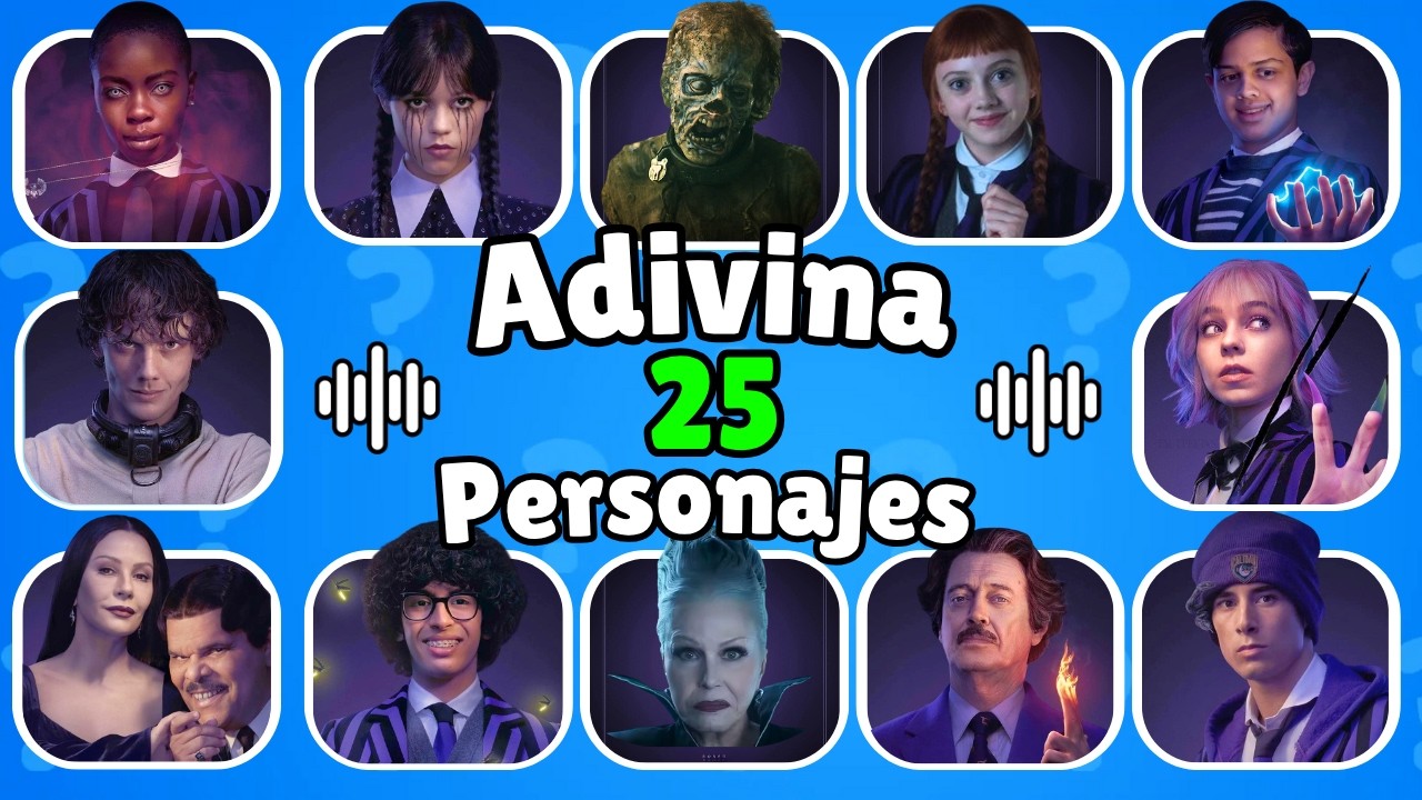 🔊 Adivina el PERSONAJE de Merlina POR LA VOZ 🎻🖤 | Temporada 2 | Tyler, Enid, Agnes