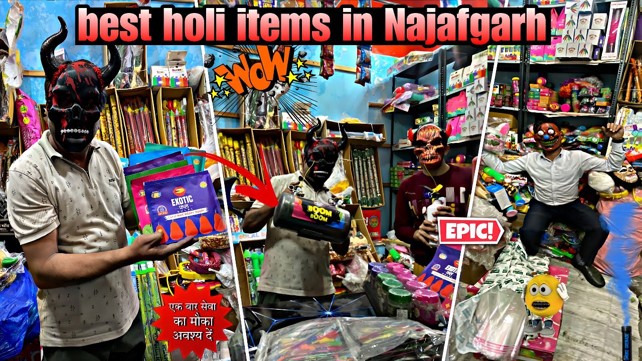 Best holi items in Najafgarh 2026 || best unique item for children holi celebration 2026😱😱😱