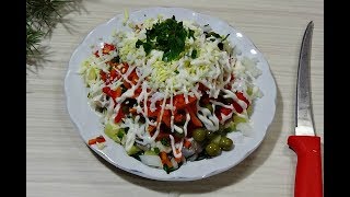 салат с корейской морковкой, селедкой и овощами салат с корейской морковкой, селедкой и овощами